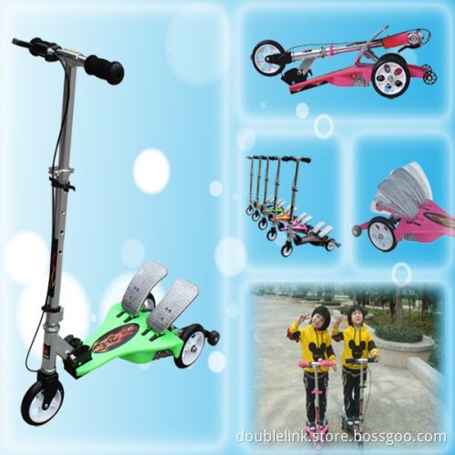 folding scooter new styles double pedals scooter